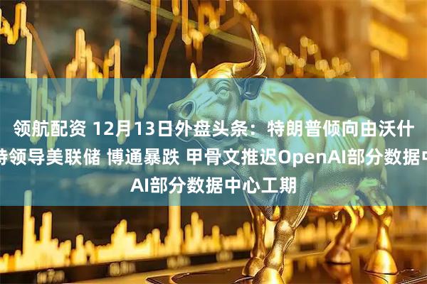 领航配资 12月13日外盘头条：特朗普倾向由沃什或哈塞特领导美联储 博通暴跌 甲骨文推迟OpenAI部分数据中心工期